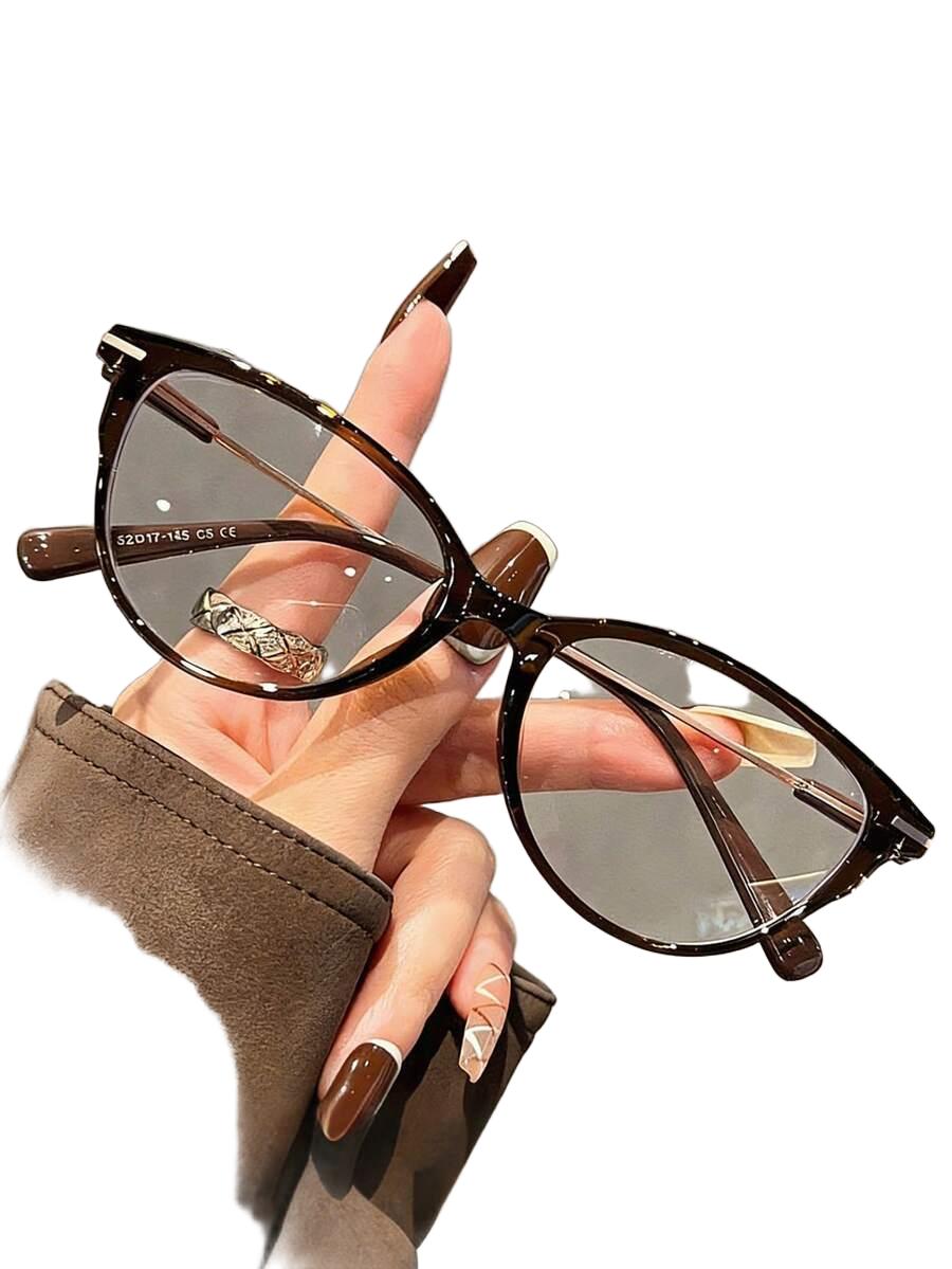BRĄZOWE OKULARY ZERÓWKI