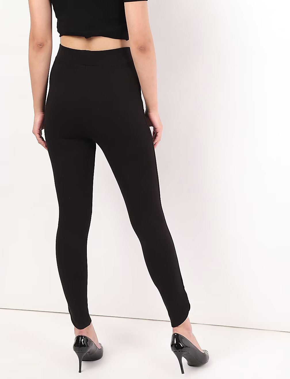 CZARNE KLASYCZNE LEGGINSY T59-4967K-Y0