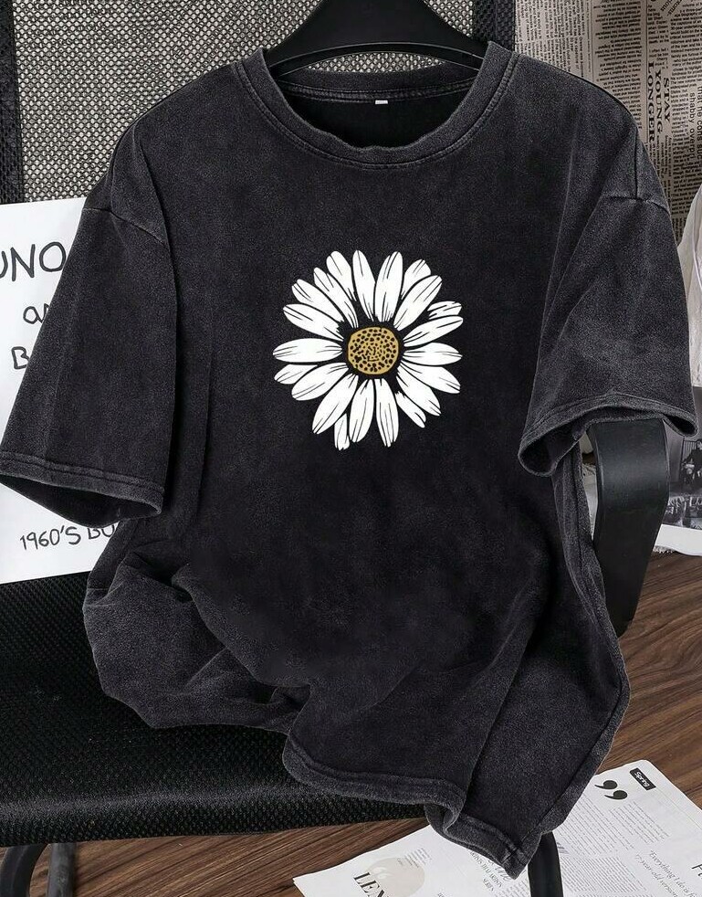 bluzka krótki rękaw wzór print