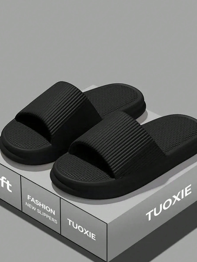 czarne klapki casual