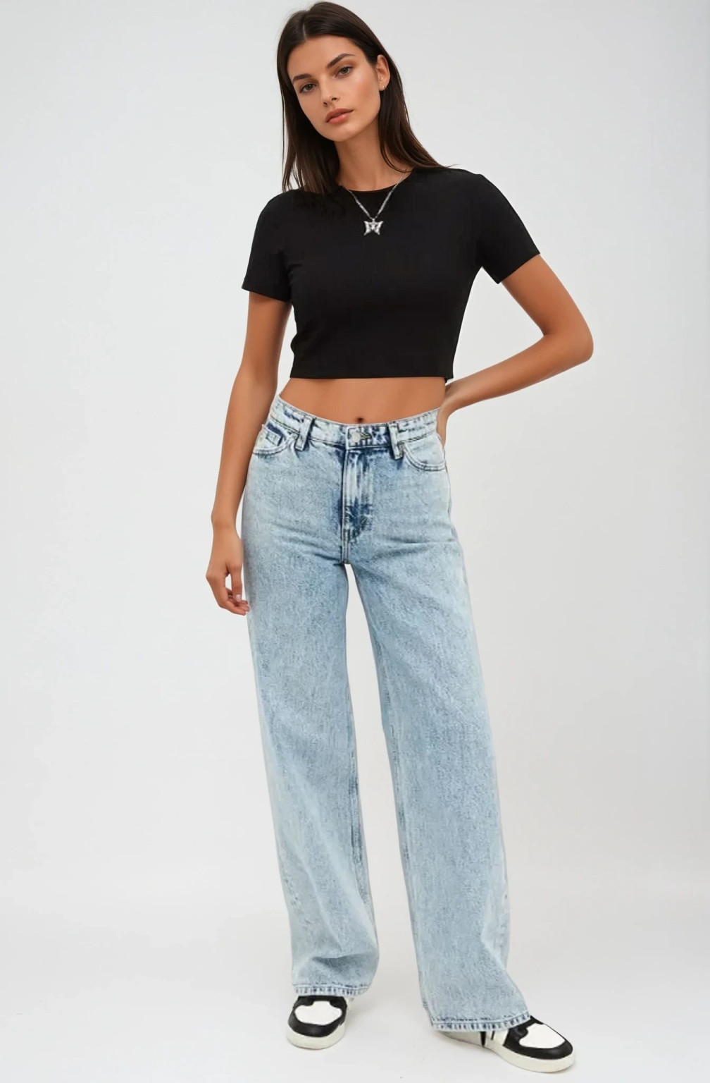 NIEBIESKIE SPODNIE JEANS
