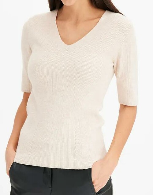 SWETER DAMSKI Z KRÓTKIM RĘKAWEM