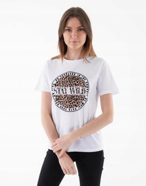 biały t-shirt print