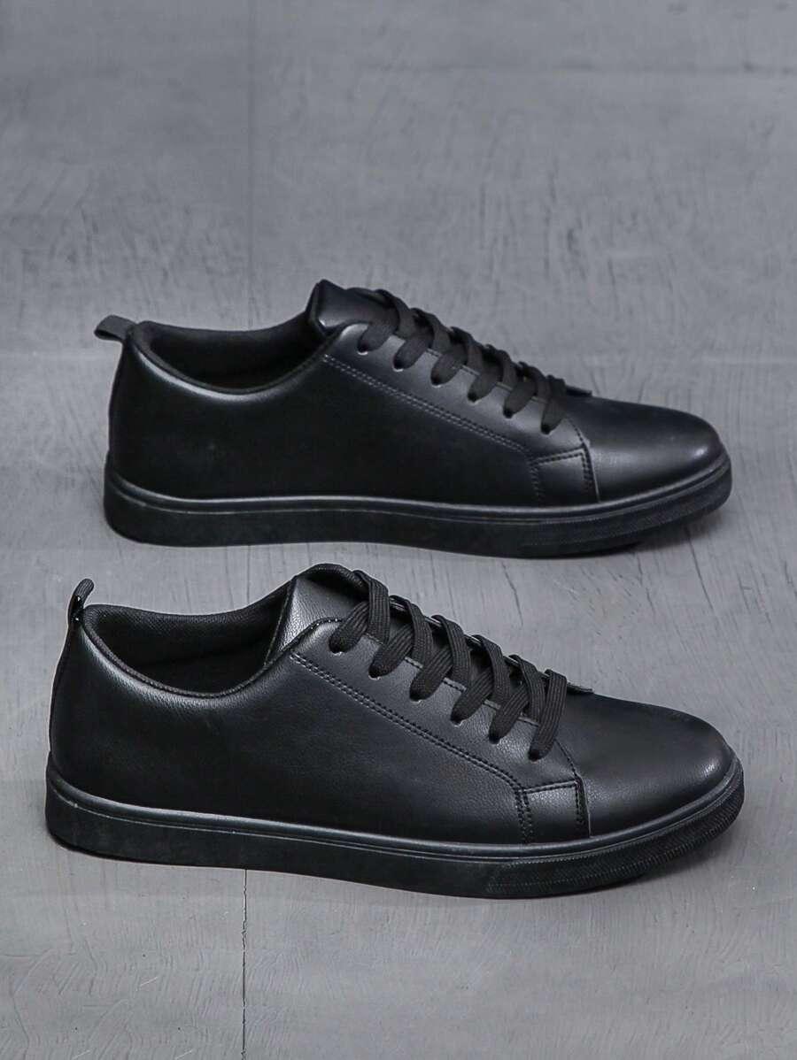 CZARNE SZNUROWANE BUTY SPORTOWE