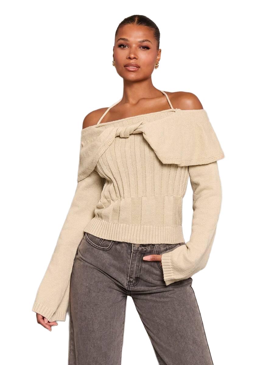  SWETER DAMSKI Z ODKRYTYMI RAMIONAMI 