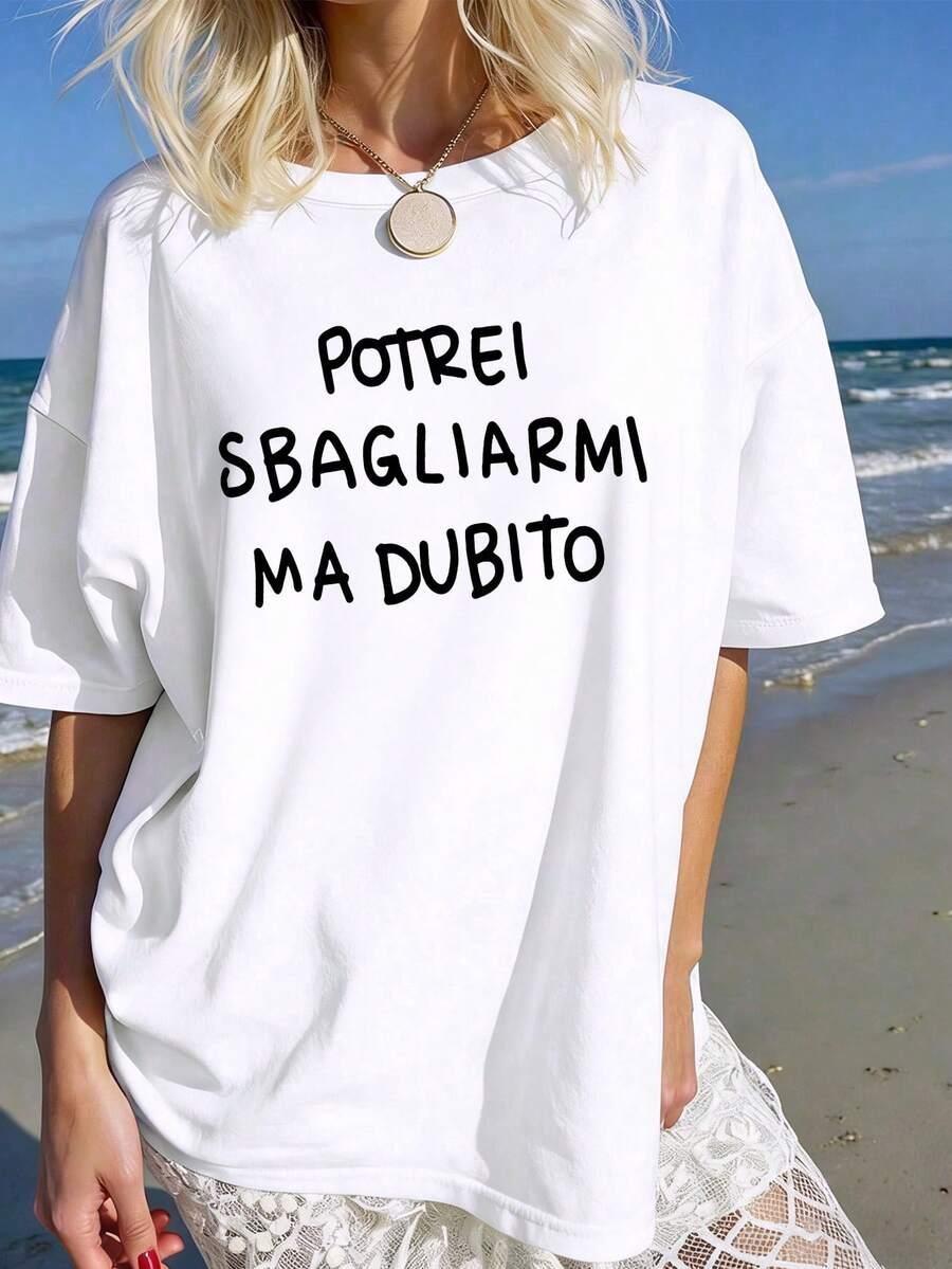 biały t-shirt nadruk