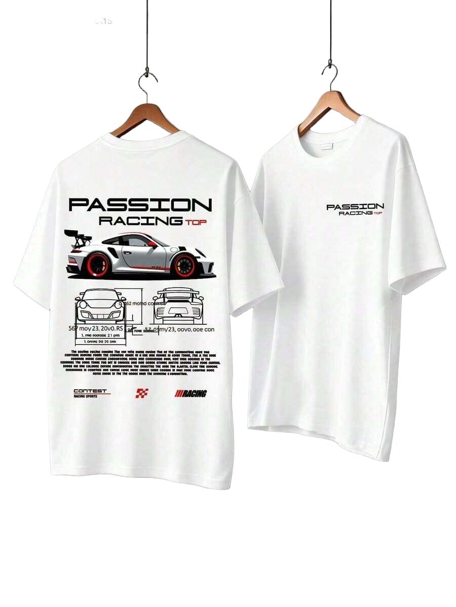 BIAŁY T-SHIRT print
