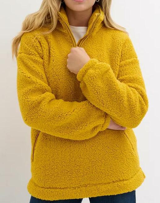 BLUZA Z POLARU ZE STÓJKĄ 