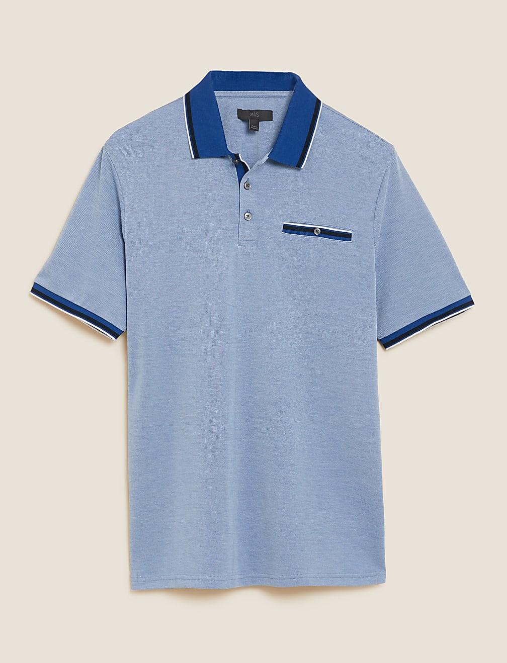 NIEBIESKA KOSZULKA POLO T28-3312M-E3