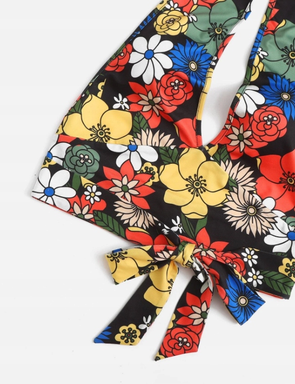 wiązany top print