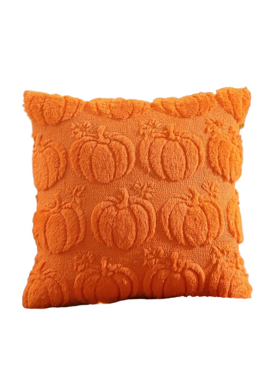 POMARAŃCZOWA POSZEWKA NA PODUSZKĘ Z WZOREM DYNI 2 PAK