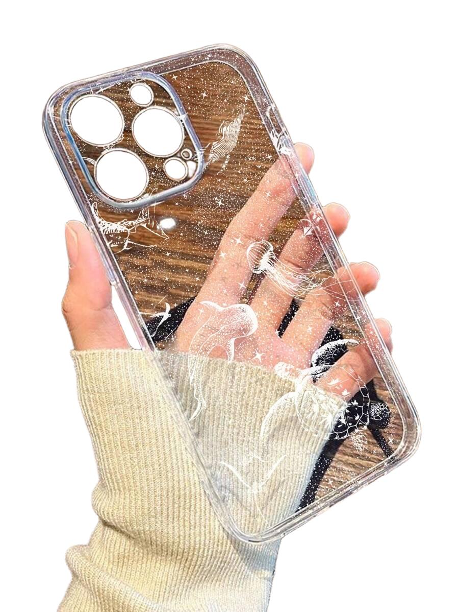 przezroczyste etui wzór iphone 15