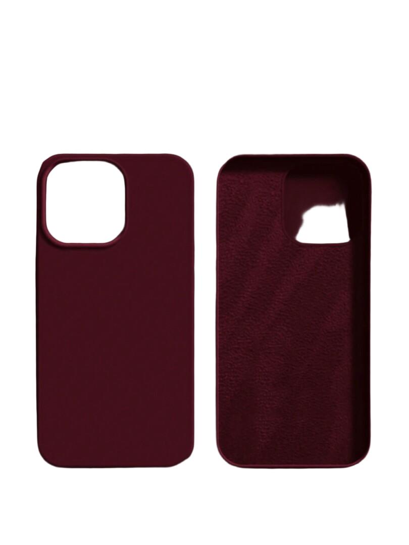 bordowe etui na telefon iphone 14