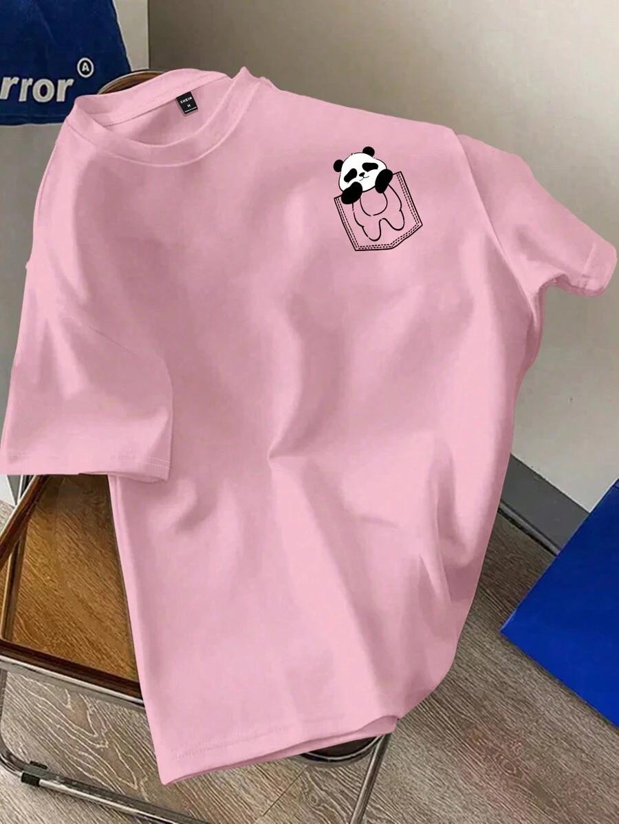 RÓŻOWY T-SHIRT PRINT