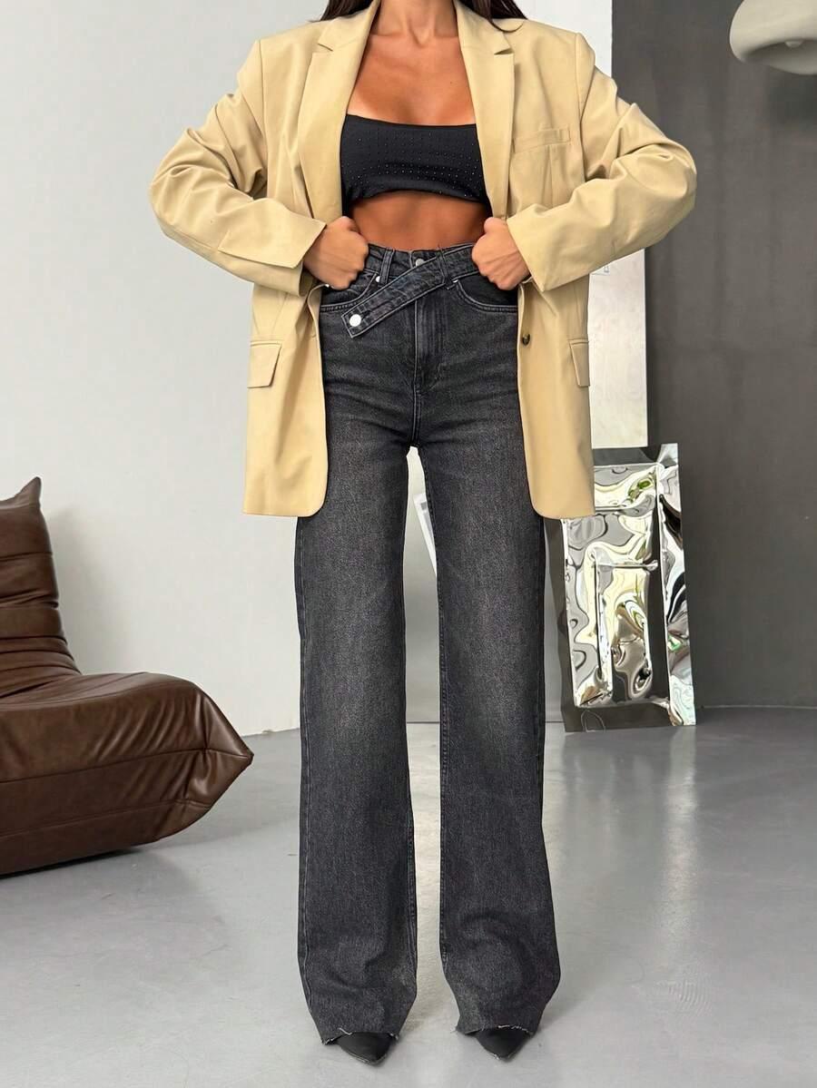 czarne spodnie jeans