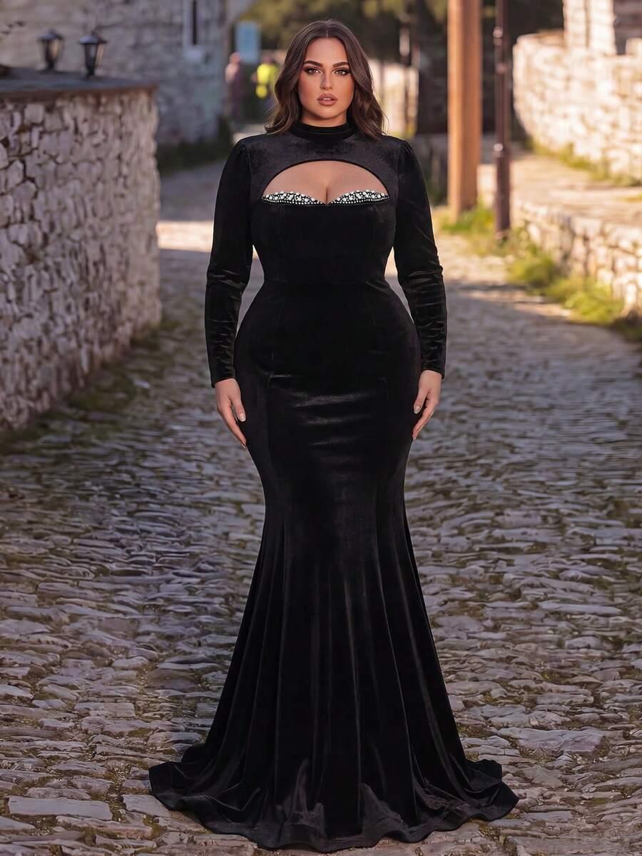 czarna maxi sukienka