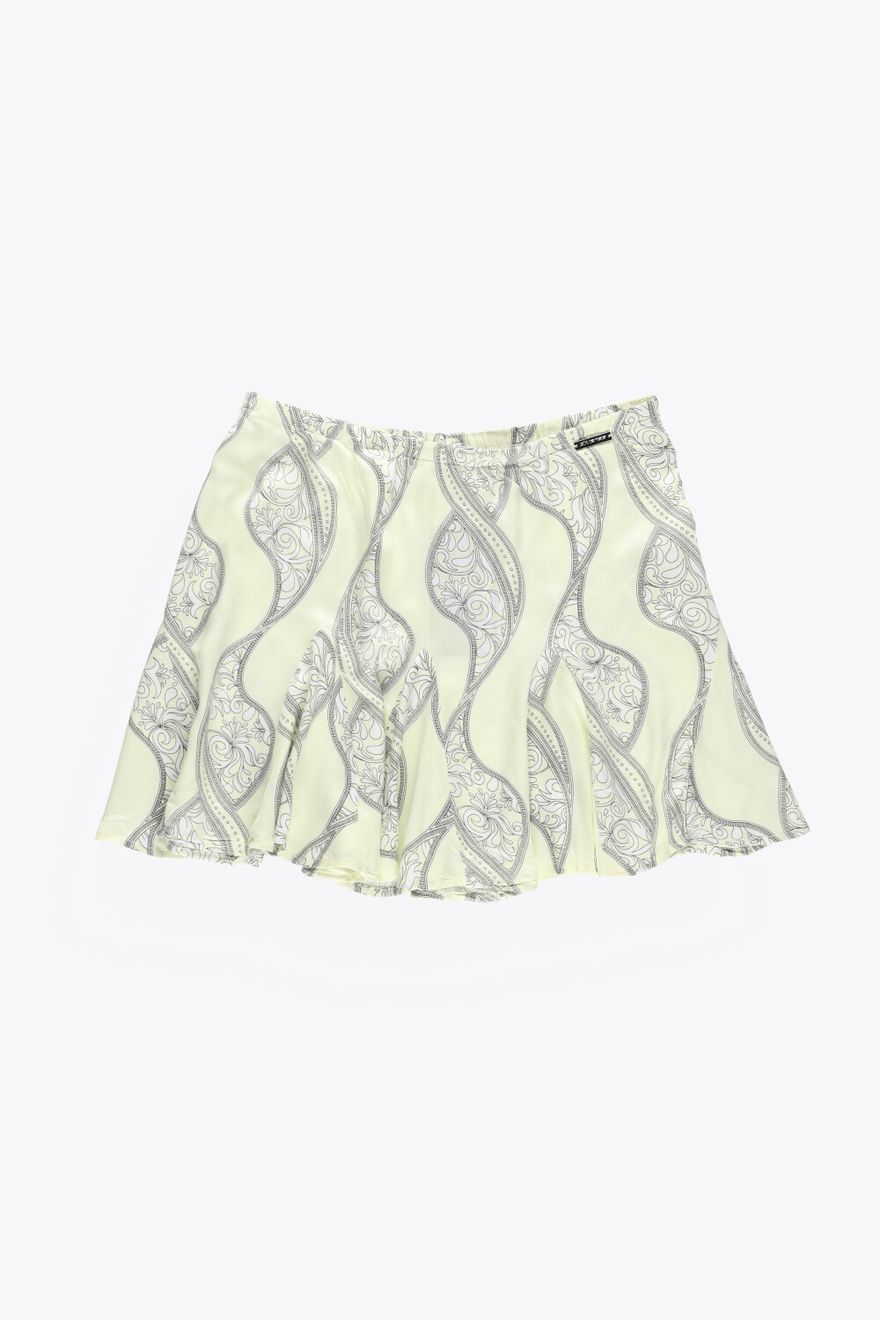 SPÓDNICA FALBANA PRINT WYSOKI STAN