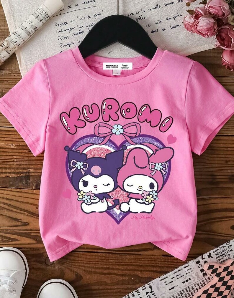 różowy t-shirt HELLO KITTY AND FRIENDS