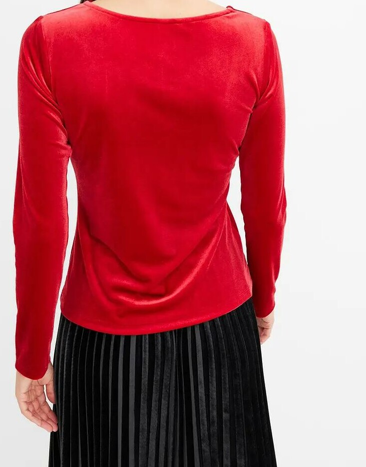 BLUZKA DAMSKA PLUS SIZE Z ASYMETRYCZNYM DEKOLTEM 