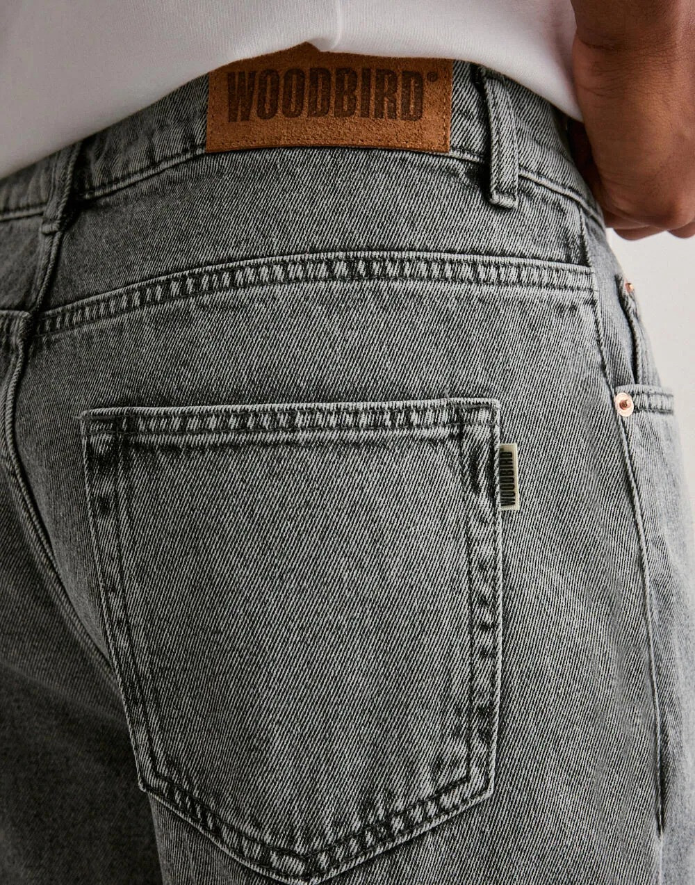 SZARE PROSTE SPODNIE JEANS 