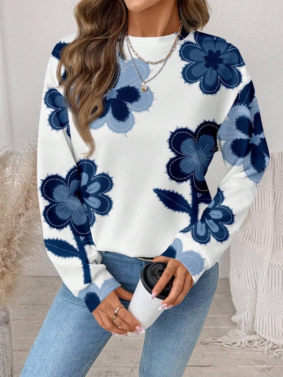 bluza wzór kwiaty