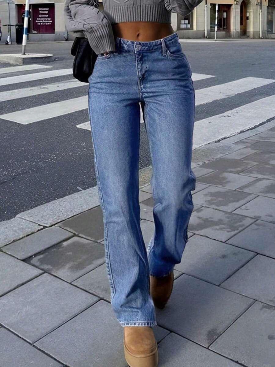 SPODNIE JEANS DZWONY