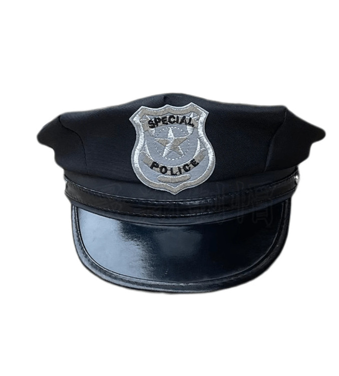 KOSTIUM GRANATOWA CZAPKA POLICJANTA 2szt.