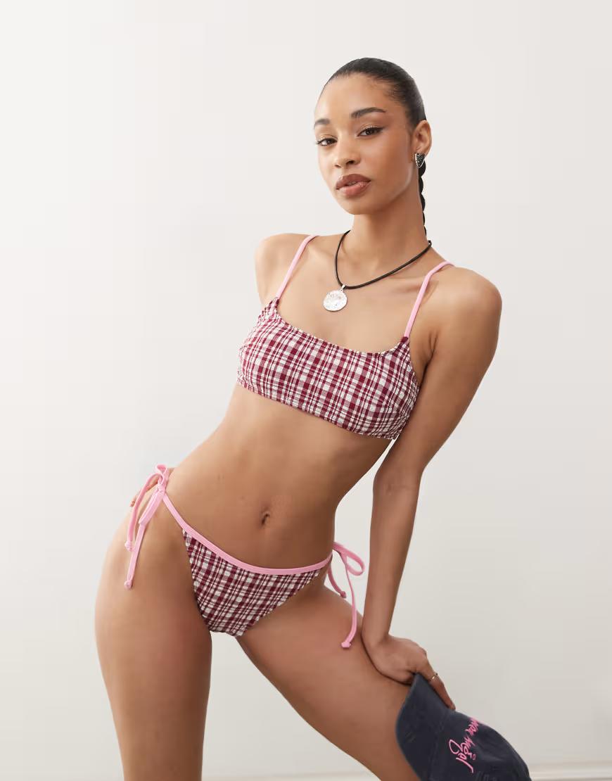 dół od bikini wzór kratka