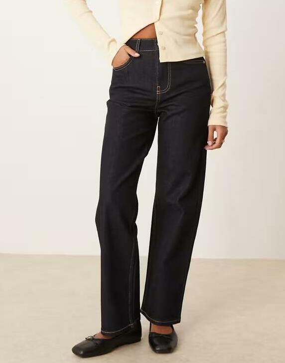 GRANATOWE SPODNIE JEANS