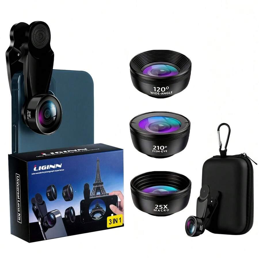 zestaw obiektywów do telefonu 3 -pack