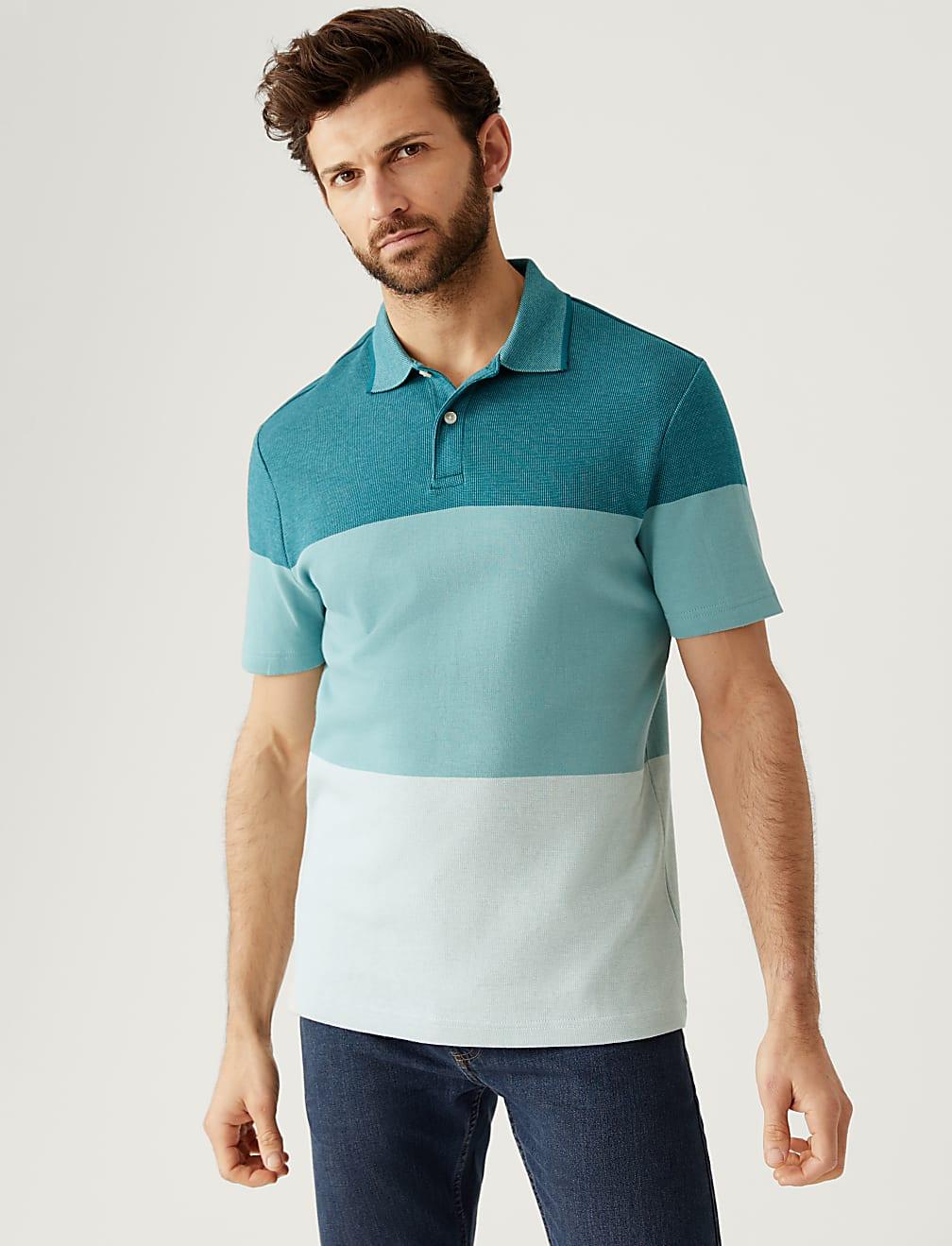 BAWEŁNIANA KOSZULKA POLO T28-3348M-NT