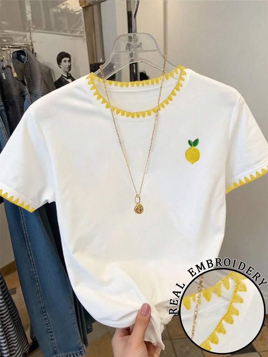 biały t-shirt print