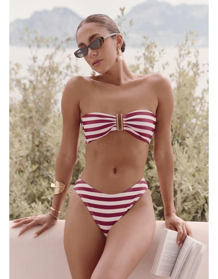 góra od bikini wzór paski
