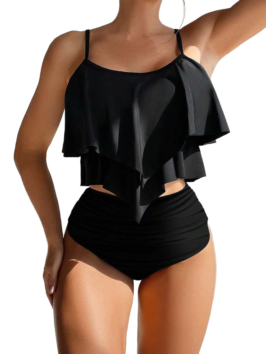 TANKINI DWUCZĘŚCIOWE z falbanką