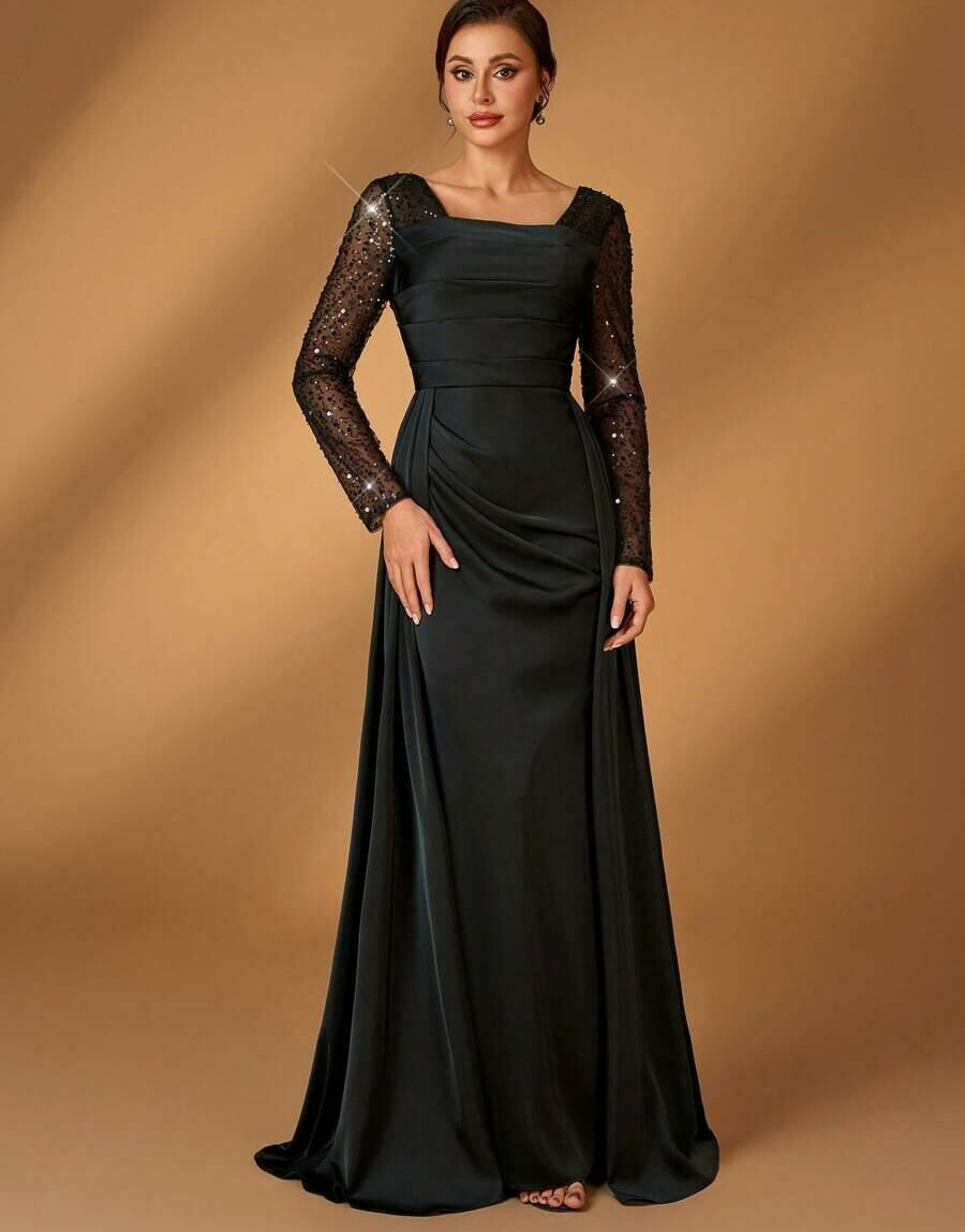 CZARNA MAXI SUKIENKA