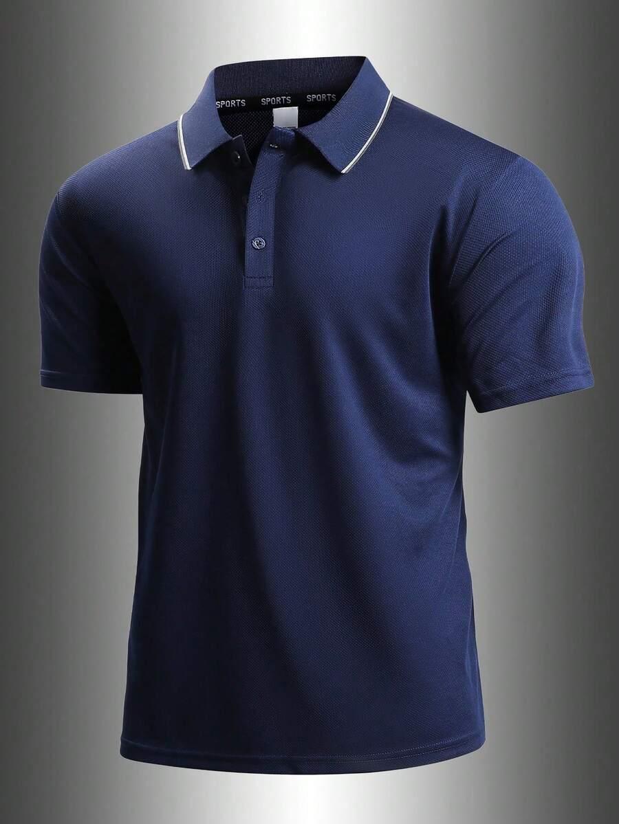 granatowa koszula polo