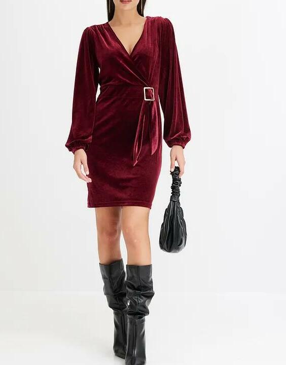SUKIENKA KOKTAJLOWA GLAMOUR OŁÓWKOWA PLUS SIZE