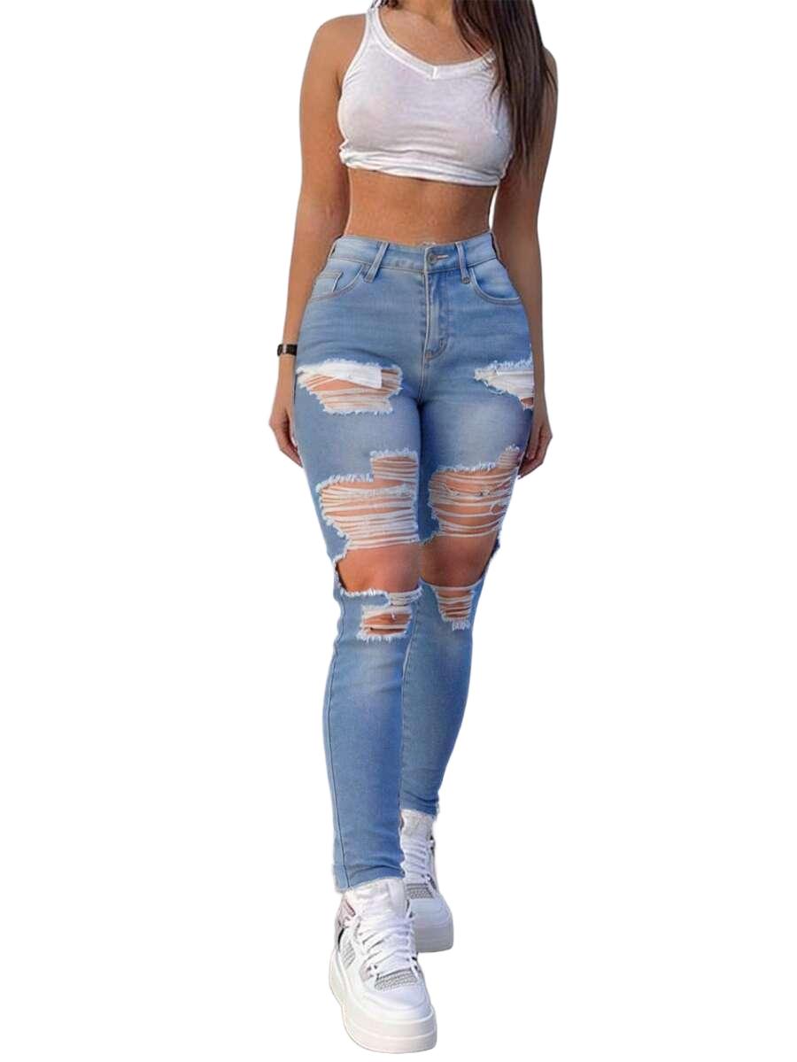NIEBIESKIE SPODNIE JEANS