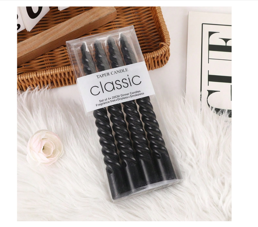 czarne ŚWIECZKI 4-PACK