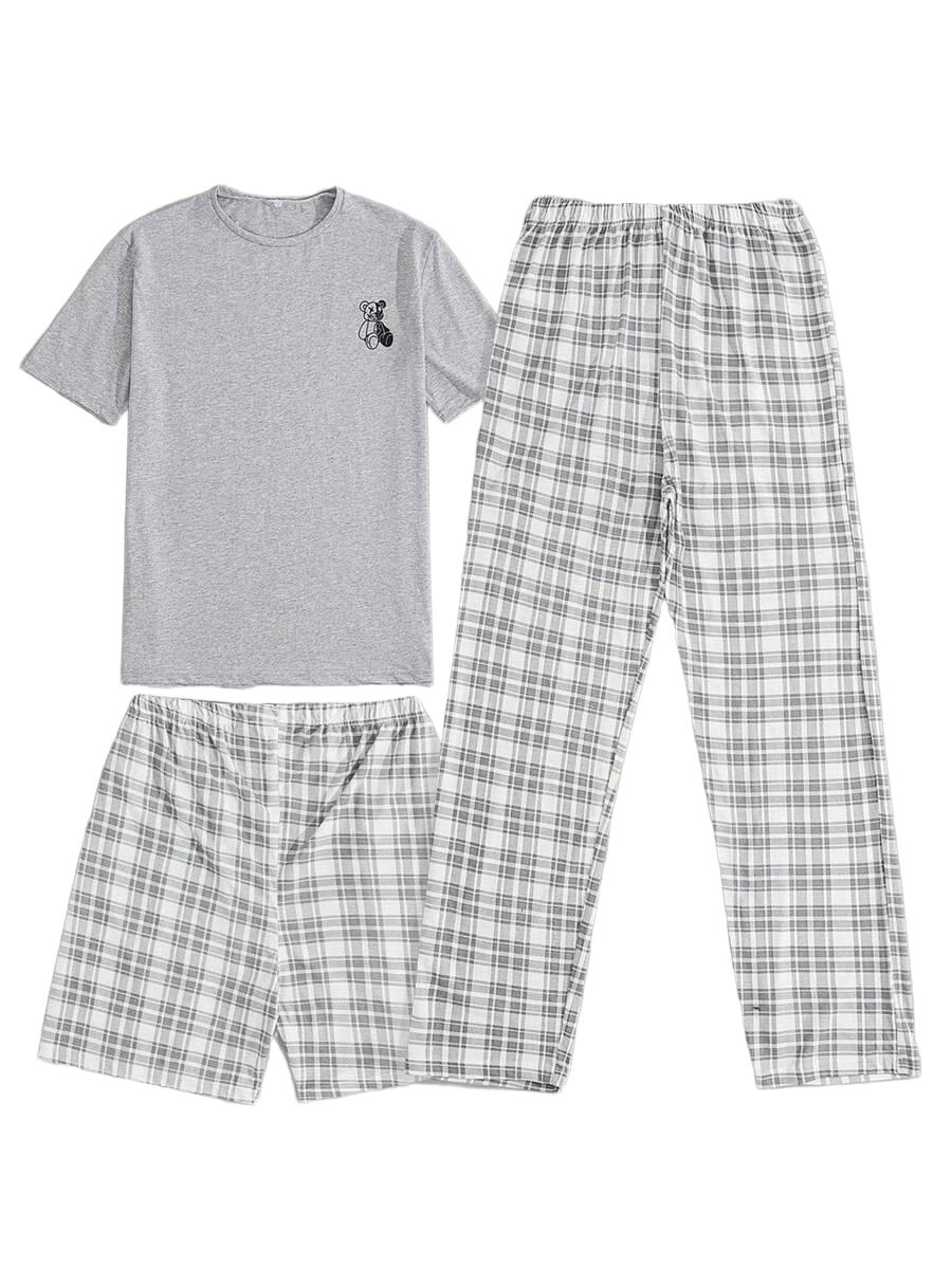 piżama komplet spodnie t-shirt 3-pack