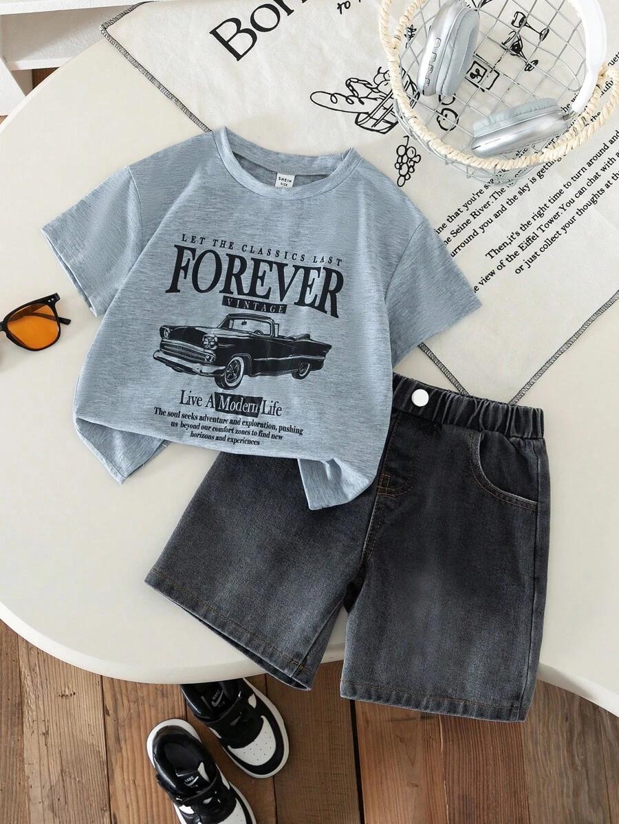 komplet t-shirt spodenki