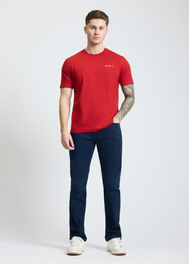 GRANATOWE SPODNIE JEANS SLIM FIT ZAMEK