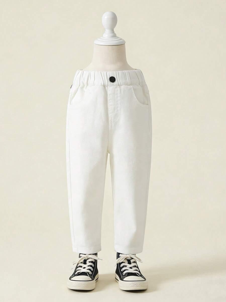 BIAŁE SPODNIE JEANS