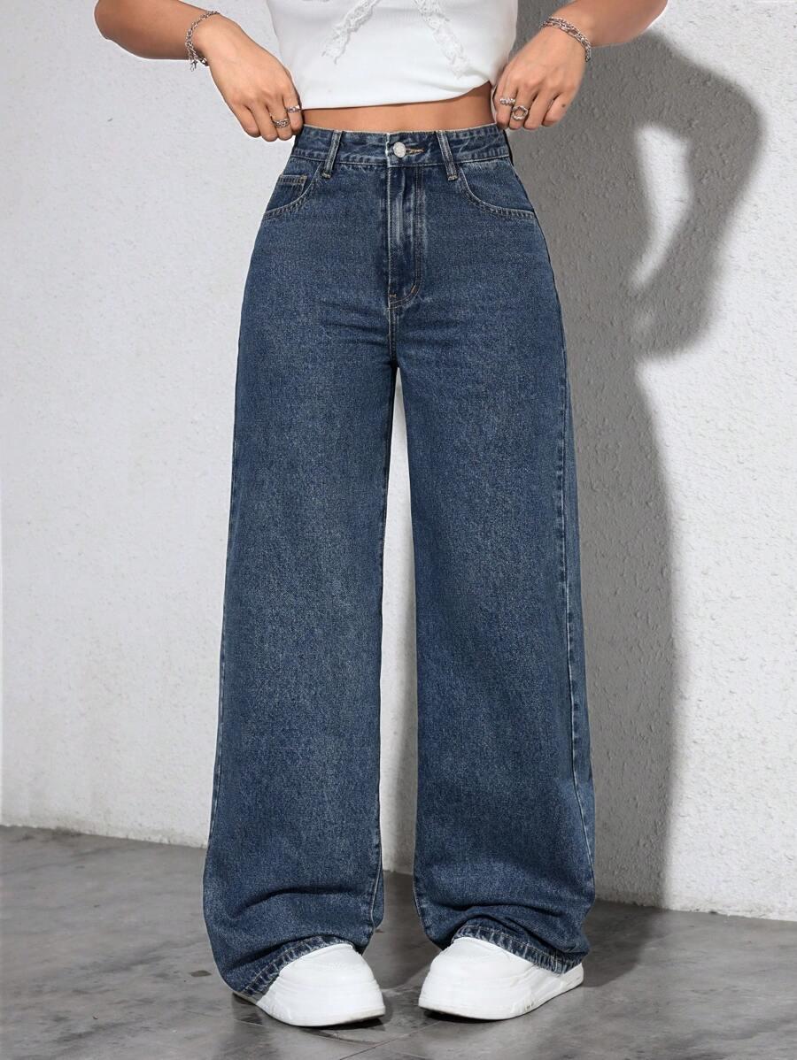 NIEBIESKIE SPODNIE JEANS KIESZENIE