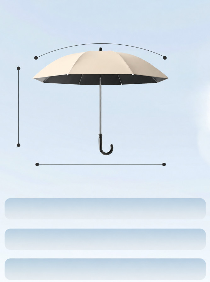 klasyczny beżowy parasol