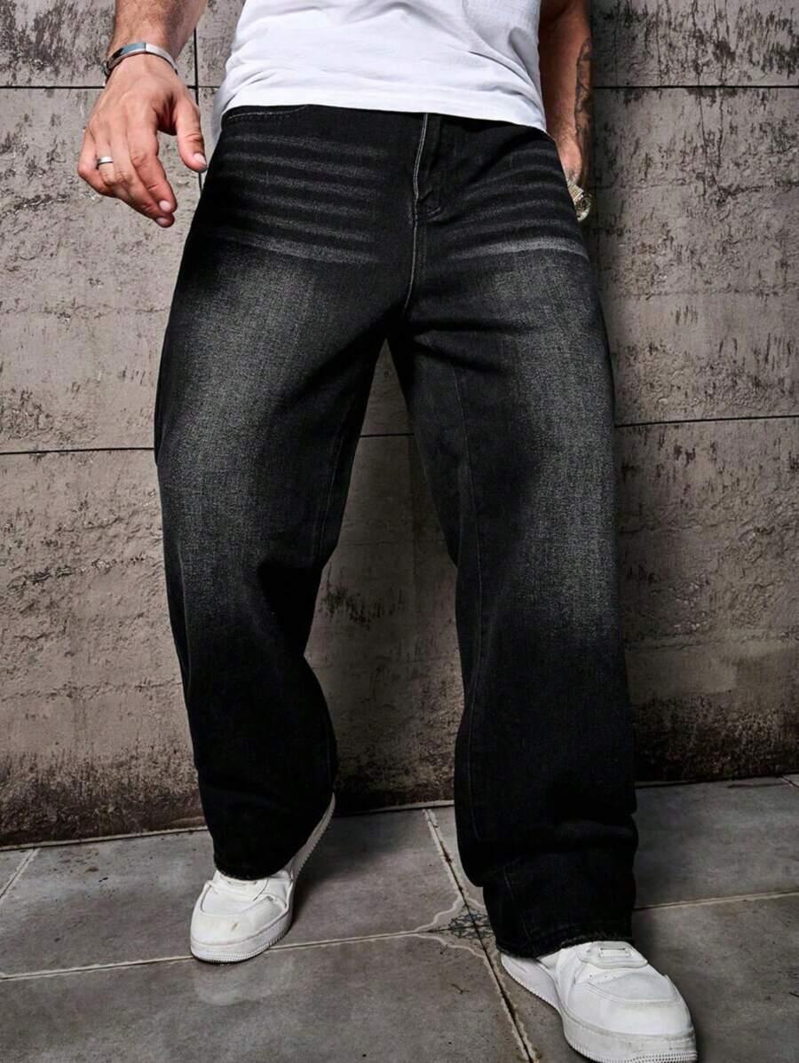 CZARNE SPODNIE JEANS