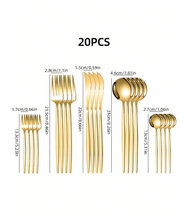 KOMPLET SZTUĆCÓW 20-pack