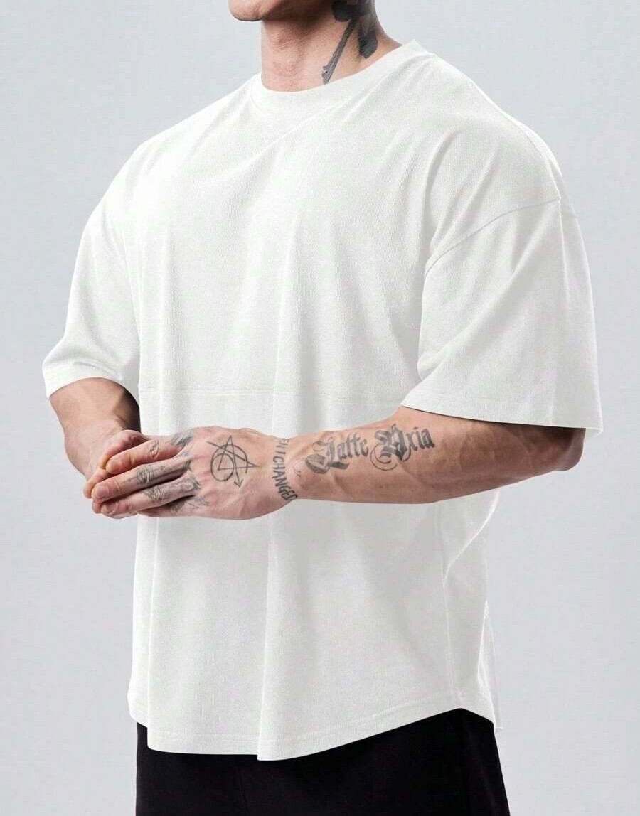 biały t-shirt z krótkim rękawem
