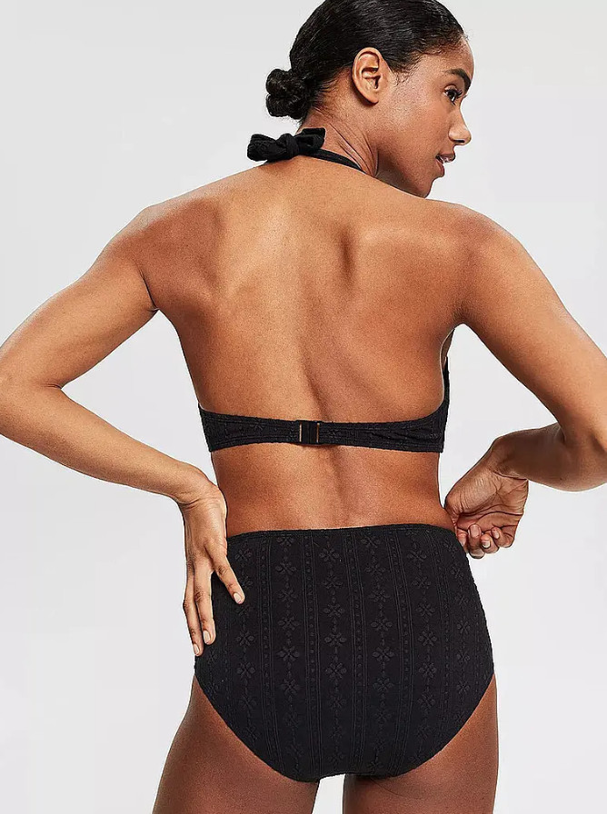 CZARNY DÓŁ OD BIKINI WYSOKI STAN