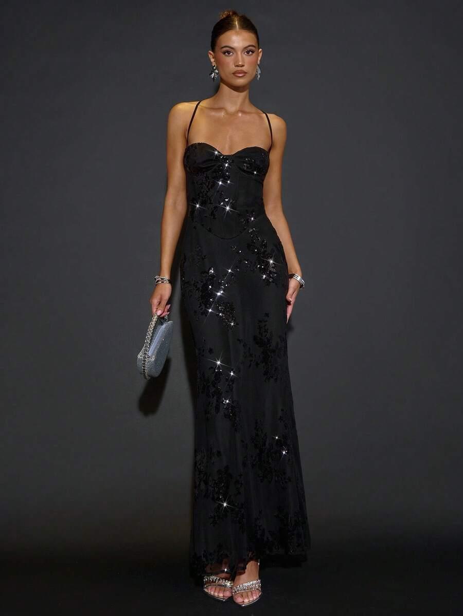 CZARNA MAXI SUKIENKA